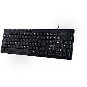 Teclado Multimidia USB SK-2030 Fio USB2.0 Preto
