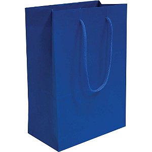 Sacola para Presente Lisa Azul Royal 15X21,5X8 CM.