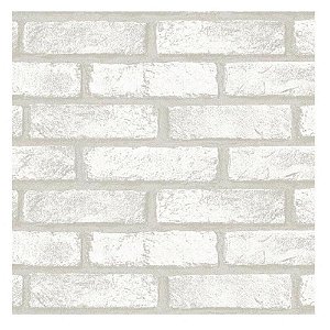 Plastico Adesivo 45CMX10M Fantasia Tijolo Branco 0,80