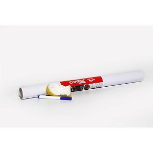 Plastico Adesivo Lousa 45CMX2M Branca C/CANETA/APAGAD