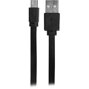 Cabo USB Micro USB FLAT 1,20M. Preto