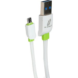 Cabo USB FLAT/MICRO USB -3.0A/1M Branco