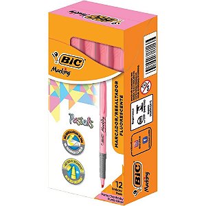 Caneta Marca Texto Marking Rosa Pastel