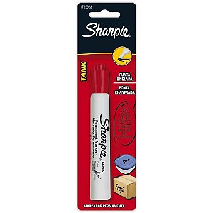 Pincel Marcador Permanente Sharpie TANK Vermelho