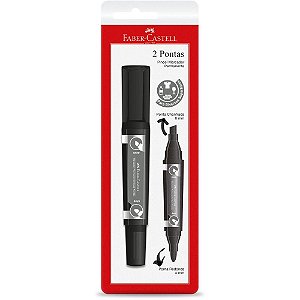 Pincel Marcador Permanente Duas Pontas Preto (7891360668954)
