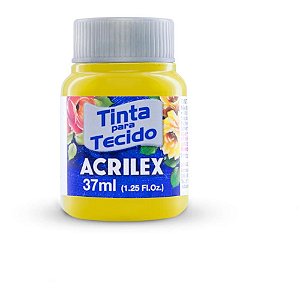 Tinta para Tecido Fosca 37ML Amarelo Limao PCTE C/12