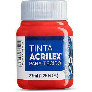 Tinta para Tecido Fosca 37ML Vermelho Escarlate