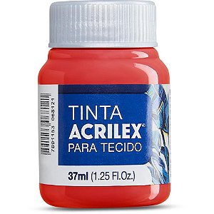 Tinta para Tecido Fosca 37ML Vermelho Fogo