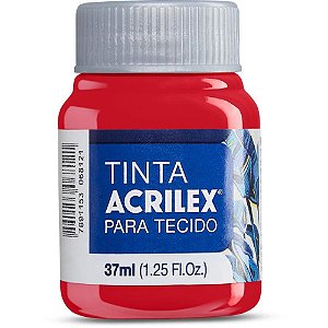 Tinta para Tecido Fosca 37ML Vermelho Vivo
