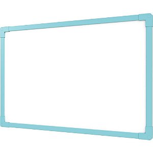 Quadro Branco Moldura Madeira 060X040CM UV MDF SOFT Azul