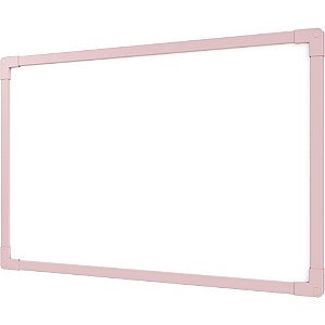 Quadro Branco Moldura Madeira 060X040CM UV MDF SOFT Rosa