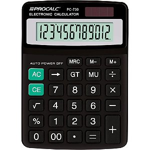 Calculadora de Mesa 12 DIG. PC730 Preta