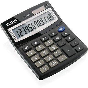Calculadora de Mesa 12 DIG. SOLAR/BATERIA Preta