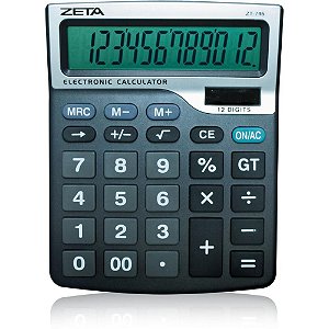 Calculadora de Mesa 12 DIG. Zeta Visor GRD PR.SOL