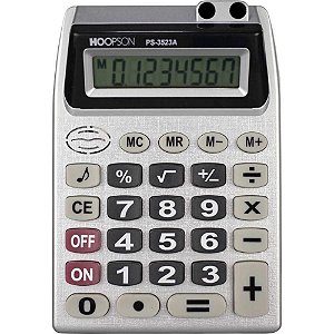 Calculadora de Mesa 8 DIG. Bateria Cinza