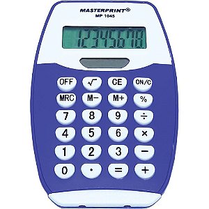Calculadora de Mesa MP 1045 8DIG. AZ/BR PILHA/SOLA