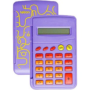 Calculadora de Bolso 8 DIG. Lilas FLIP PETS C/BAT.