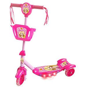 Patinete Rosa C/LUZ,SOM e Cesta