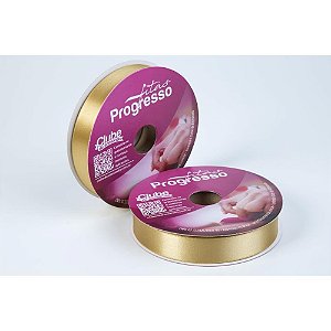 Fita de Cetim 22MM 50M. Ouro