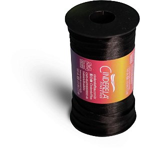 Fita de Cetim 07MM 100M. Preta