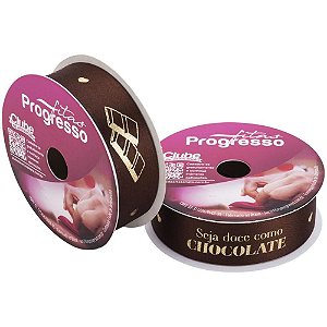 Fita de Cetim Pascoa 22MM 10M. Frase Barra Chocolat