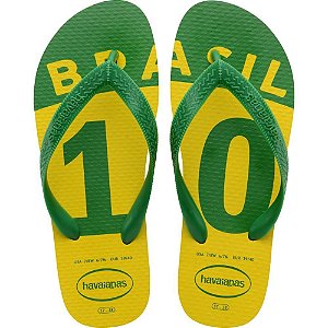 Chinelo Havaianas Unissex Brasil 10 45/6 Amarelo Citrico