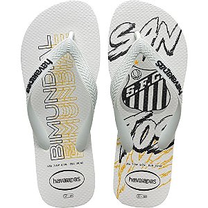 Chinelo Havaianas Licenciado TOP Santos 43/4 Branco