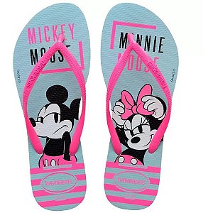 Chinelo Havaianas Licenciado SLIM Disney 35/6 Azul Water