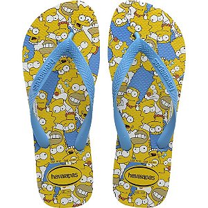 Chinelo Havaianas Licenciado Simpsons 35/6 BRANCO/TURQUESA