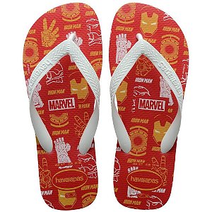 Chinelo Havaianas Licenciado Marvel Logo Mania 33/4 Vermelh