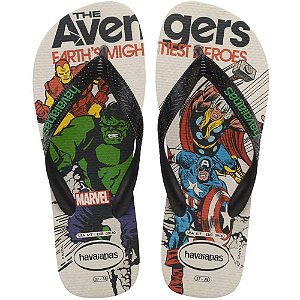 Chinelo Havaianas Licenciado Marvel Classics 35/6 Bege PALH