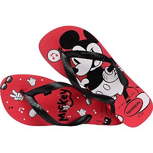 Chinelo Havaianas Infantil TOP Disney 29/0 Vermelho Rubi