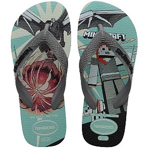 Chinelo Havaianas Infantil Minecraft KIDS 23/4 Azul