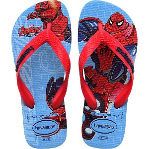 Chinelo Havaianas Infantil KIDS TOP Marvel 33/4 Azul