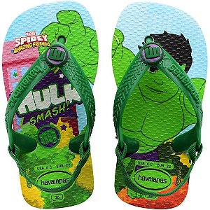 Chinelo Havaianas Infantil BABY Marvel 21 Branco