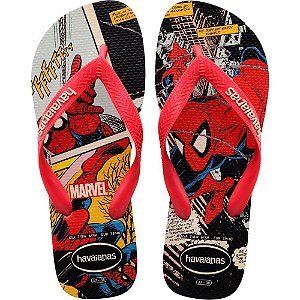 Chinelo Havaianas Infantil Marvel Classics 25/6 Bege PALH