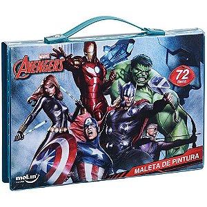 Maleta para Pintura THE Avengers 72ITENS Comp.plas