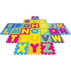 Brinquedo Pedagogico EVA Alfabeto 28X28 CM 5MM 26 Pecas