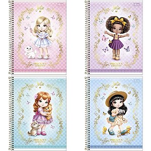 Caderno 01X1 Capa Dura Jolie 80FLS. PCT.C/04