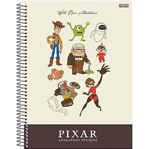 Caderno 01X1 Capa Dura Pixar 80F