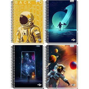 Caderno 01X1 Capa Dura Space 80 Folhas PCT.C/04