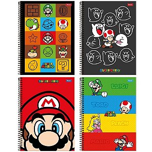 Caderno 01X1 Capa Dura Super Mario BROS 80FLS. PCT.C/04