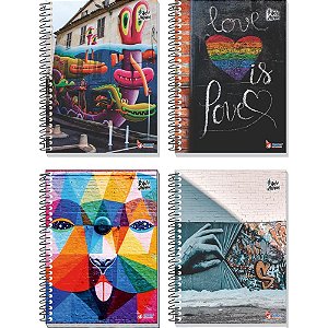 Caderno 10X1 Capa Dura ARTE Urbana 160 Folhas