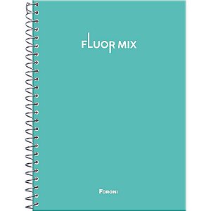 Caderno 10X1 Capa Dura Fluor MIX PP 160FLS.