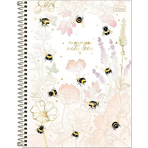 Caderno 10X1 Capa Dura Honey Bee 160FLS.