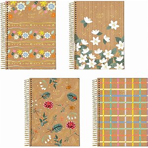 Caderno 10X1 Capa Dura KRAFT Color 160FLS.