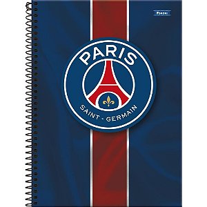 Caderno 10X1 Capa Dura Paris Saint Germain 160FLS.