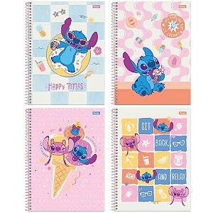 Caderno 10X1 Capa Dura STITCH 160FLS PCTE C/4