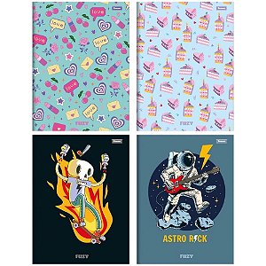 Caderno Brochura 1/4 Capa Dura FUZY 80FLS.