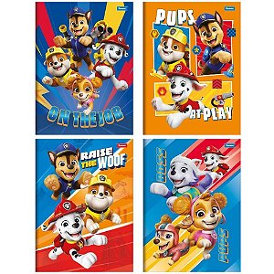 Caderno Brochura 1/4 Capa Dura Patrulha Canina 80FLS.